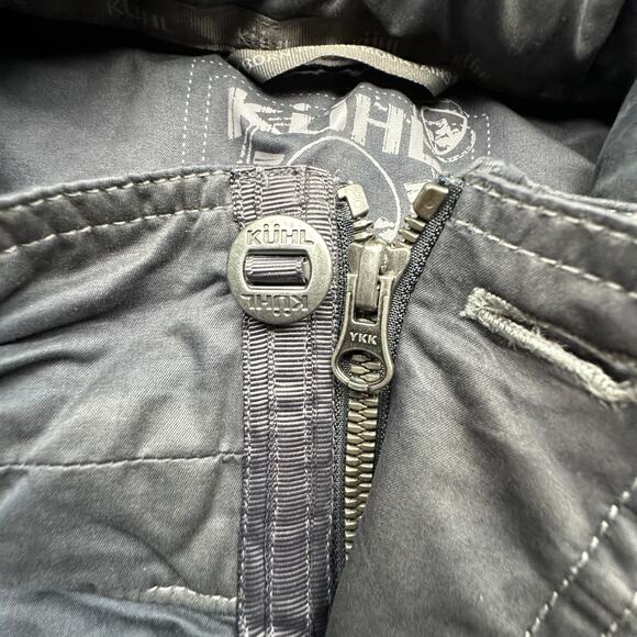 Kuhl Kollusion Jacket Carbon Gray Men Large Wax Coated Wind Water Resistant Hood - Picture 9 of 16